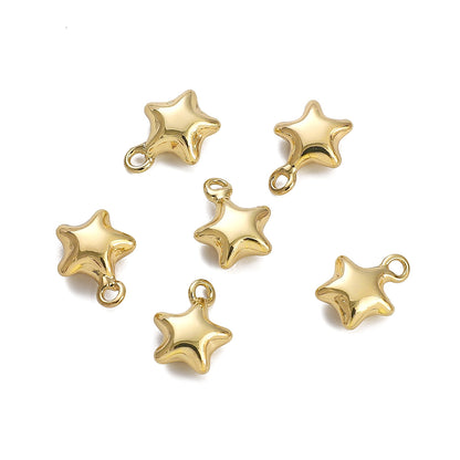 1 Piece Copper 14K Gold Plated Star Pendant