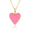 Copper IG Style Simple Style Heart Shape Enamel Plating Pendant Necklace