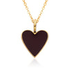 Copper IG Style Simple Style Heart Shape Enamel Plating Pendant Necklace