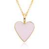 Copper IG Style Simple Style Heart Shape Enamel Plating Pendant Necklace