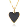 Copper IG Style Simple Style Heart Shape Enamel Plating Pendant Necklace