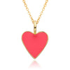 Copper IG Style Simple Style Heart Shape Enamel Plating Pendant Necklace