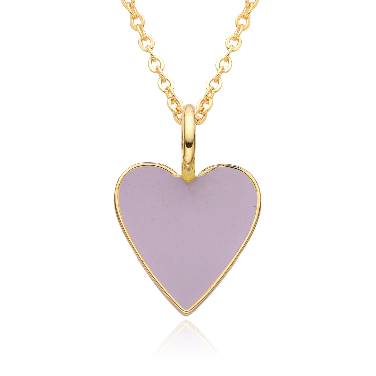 Copper IG Style Simple Style Heart Shape Enamel Plating Pendant Necklace