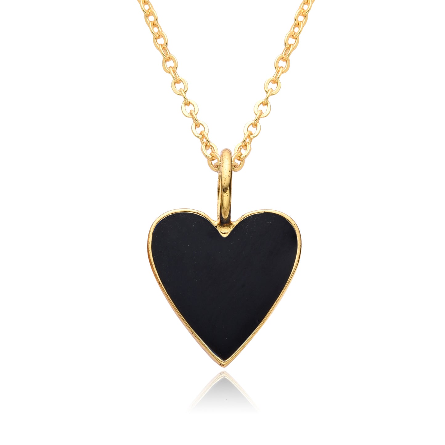 Copper IG Style Simple Style Heart Shape Enamel Plating Pendant Necklace