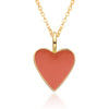 Copper IG Style Simple Style Heart Shape Enamel Plating Pendant Necklace