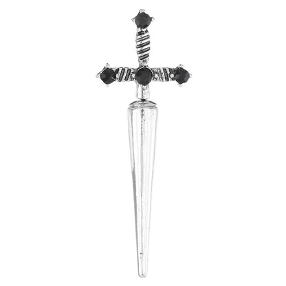 1 Pair Punk Sword Cross Alloy Ear Studs