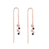 1 Pair Simple Style Star Copper Patchwork Drop Earrings