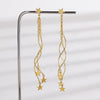 1 Pair Simple Style Star Copper Patchwork Drop Earrings