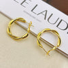 1 Piece Lady Circle Copper Plating Hoop Earrings