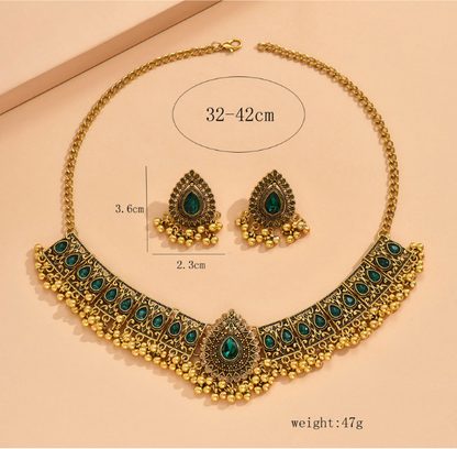 Vintage Style Water Droplets Alloy Plating Inlay Rhinestones Women's Jewelry Set