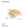 Wholesale Jewelry IG Style Heart Shape 316 Stainless Steel  Plating Open Rings