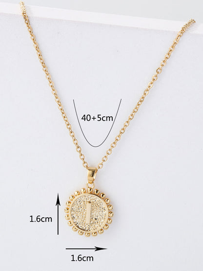Simple Style Commute Letter Copper Plating 18k Gold Plated Pendant Necklace
