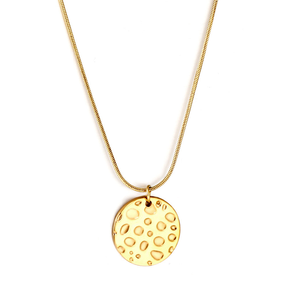 Retro Irregular Geometric Stainless Steel Plating Gold Plated Pendant Necklace