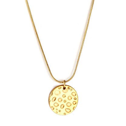 Retro Irregular Geometric Stainless Steel Plating Gold Plated Pendant Necklace