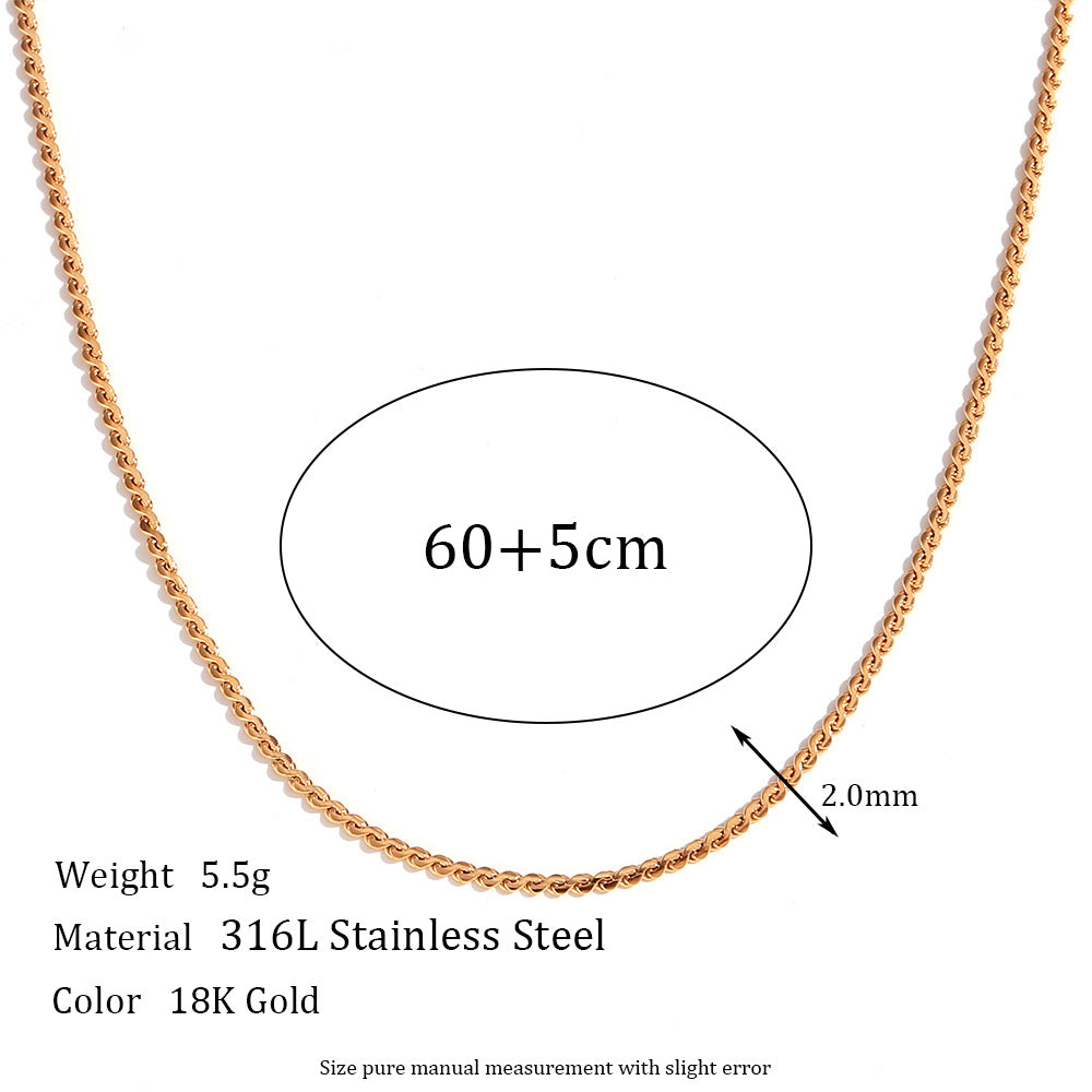 Stainless Steel Titanium Steel Elegant Simple Style Geometric Plating Bracelets Anklet Necklace