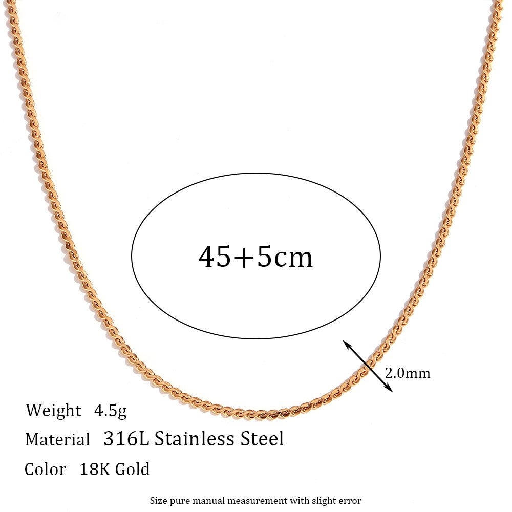 Stainless Steel Titanium Steel Elegant Simple Style Geometric Plating Bracelets Anklet Necklace