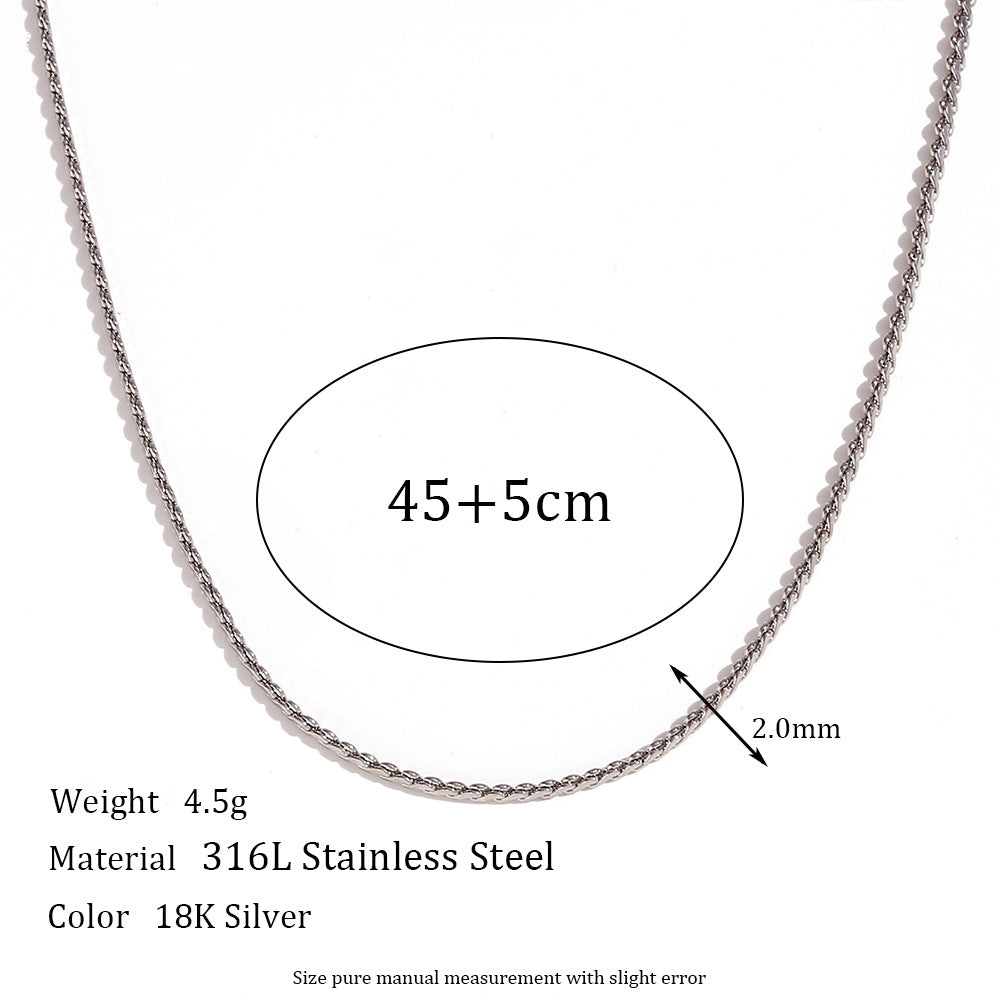 Stainless Steel Titanium Steel Elegant Simple Style Geometric Plating Bracelets Anklet Necklace