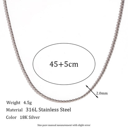 Stainless Steel Titanium Steel Elegant Simple Style Geometric Plating Bracelets Anklet Necklace