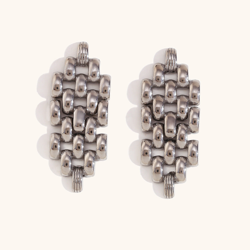 1 Pair Retro Geometric Plating Stainless Steel Earrings