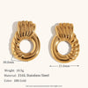 1 Pair Retro Geometric Plating Stainless Steel Earrings