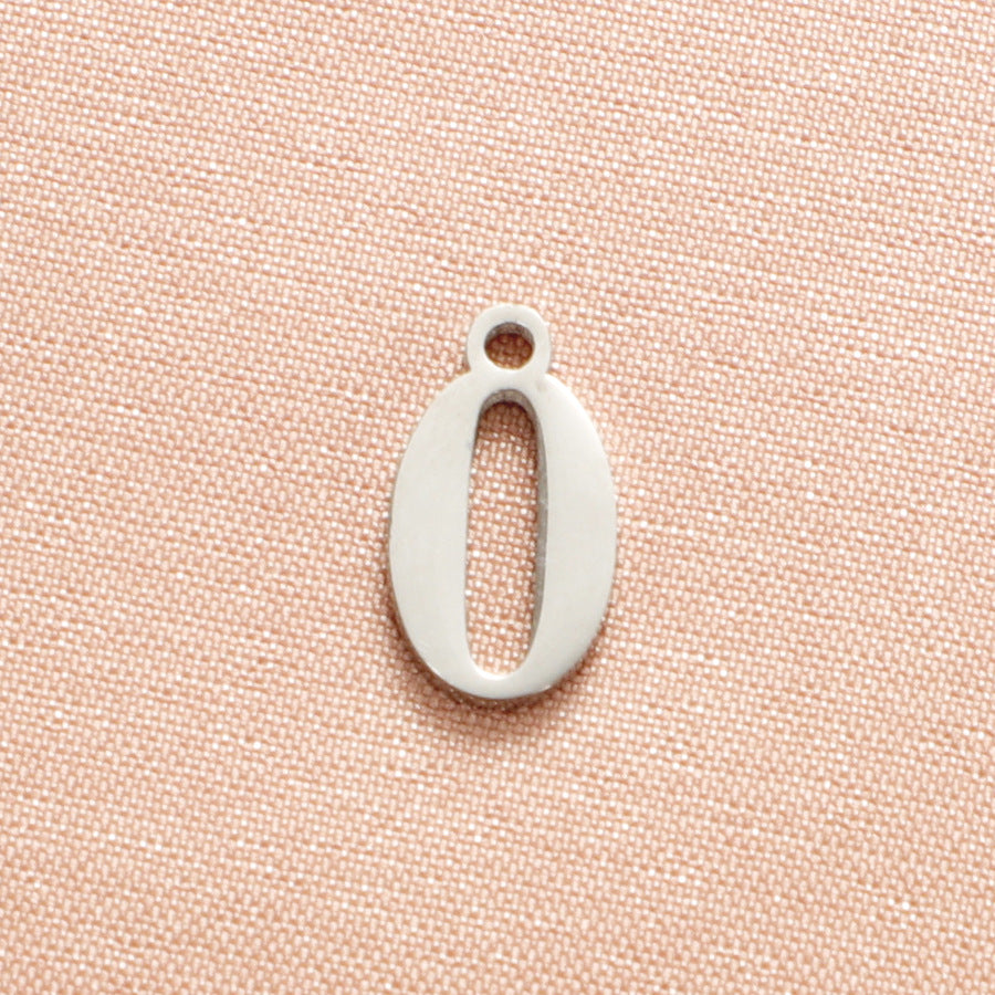 Stainless Steel Simple Style Number Plating Charms