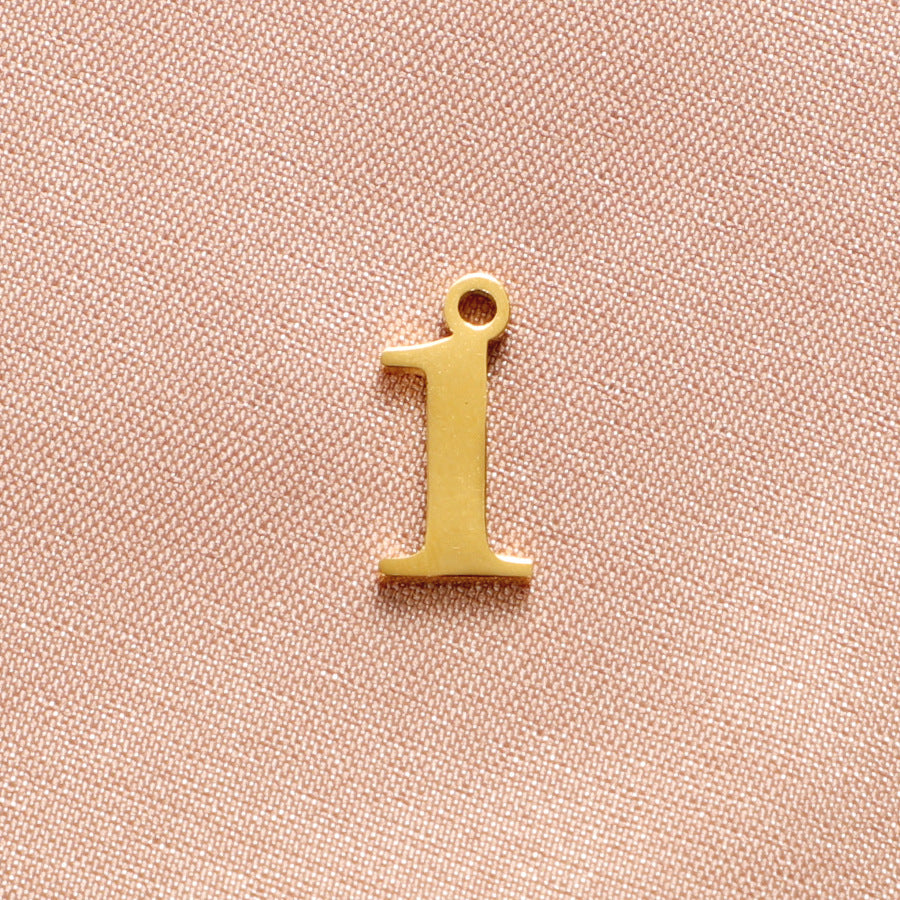 Stainless Steel Simple Style Number Plating Charms