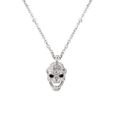 Titanium Steel Hip-Hop Geometric Skull Plating Pendant Necklace