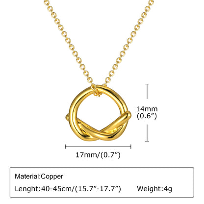 Copper Simple Style Geometric Pendant Necklace