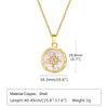 Copper Gold Plated IG Style Star Shell Zircon Pendant Necklace