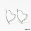 1 Pair Vintage Style Heart Shape Plating Stainless Steel Drop Earrings