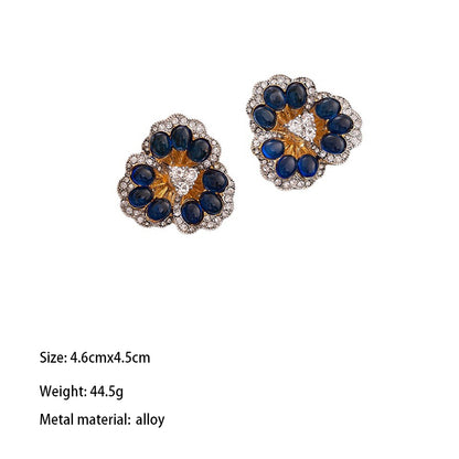 1 Pair Retro Flower Flowers Alloy Ear Studs