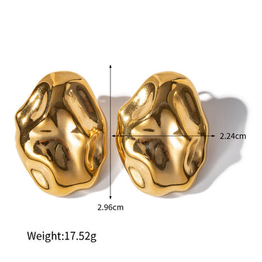 1 Pair Vintage Style Geometric Plating Stainless Steel 18k Gold Plated Ear Studs