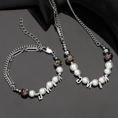 Stainless Steel Simple Style Color Block Jewelry Set