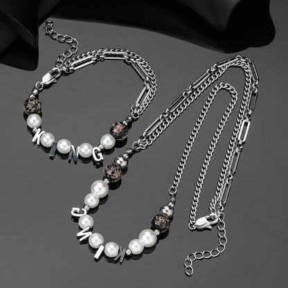 Stainless Steel Simple Style Color Block Jewelry Set