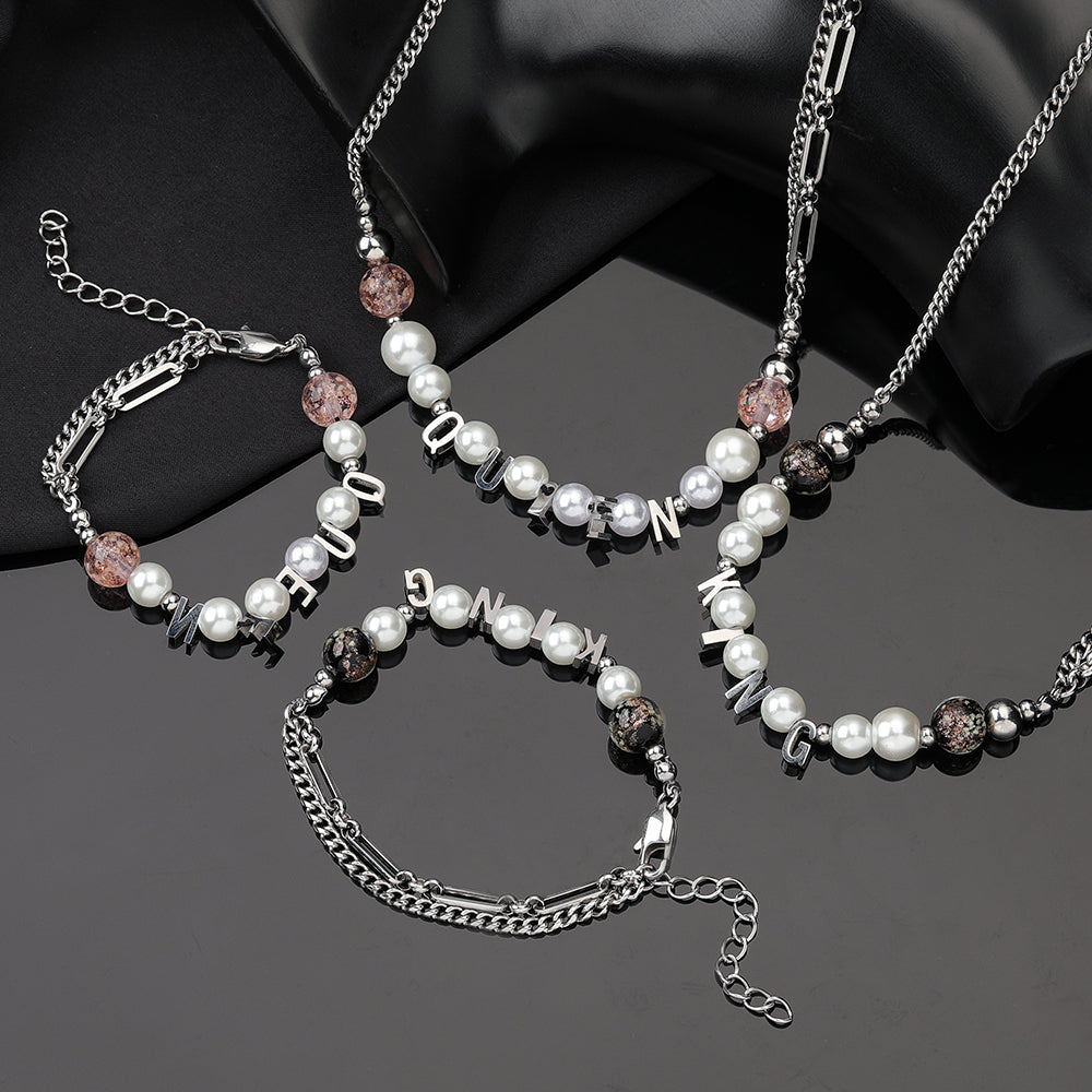 Stainless Steel Simple Style Color Block Jewelry Set