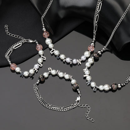 Stainless Steel Simple Style Color Block Jewelry Set