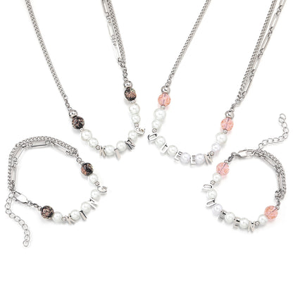 Stainless Steel Simple Style Color Block Jewelry Set