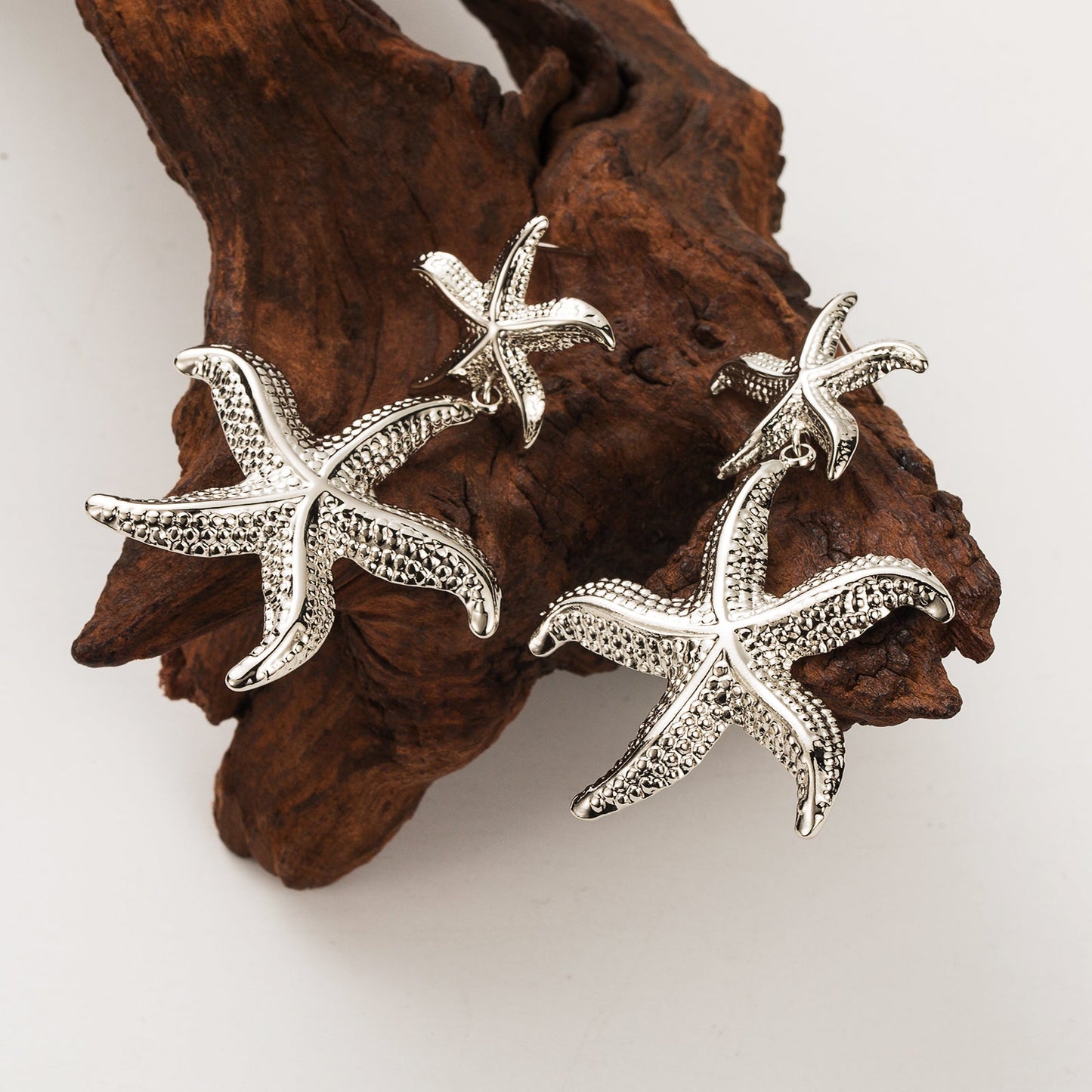 1 Pair Vacation Beach Starfish Stainless Steel 18k Gold Plated Ear Studs