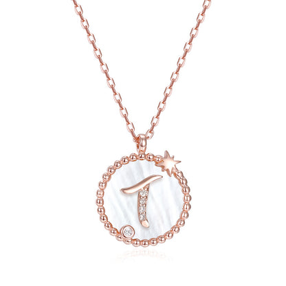 Simple Style Letter Sterling Silver Pendant Necklace