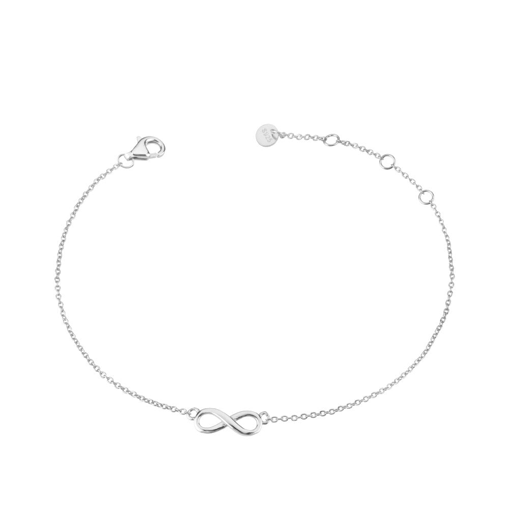 Simple Style Infinity Sterling Silver Plating 18k Gold Plated White Gold Plated Women's Bracelets Necklace