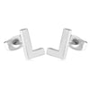 1 Pair Simple Style Letter Plating Stainless Steel Ear Studs