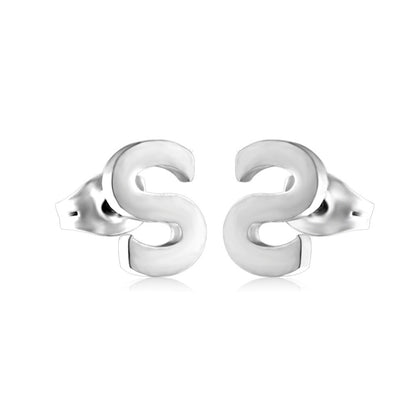 1 Pair Simple Style Letter Plating Stainless Steel Ear Studs