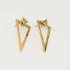 1 Pair Vintage Style Triangle Geometric Plating Stainless Steel Drop Earrings