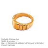 Stainless Steel Simple Style Stripe Plating Rings