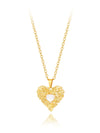 Copper Simple Style Heart Shape Plating Inlay Zircon Pendant Necklace