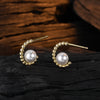 1 Pair Elegant Simple Style Geometric Sterling Silver Pearl Ear Studs