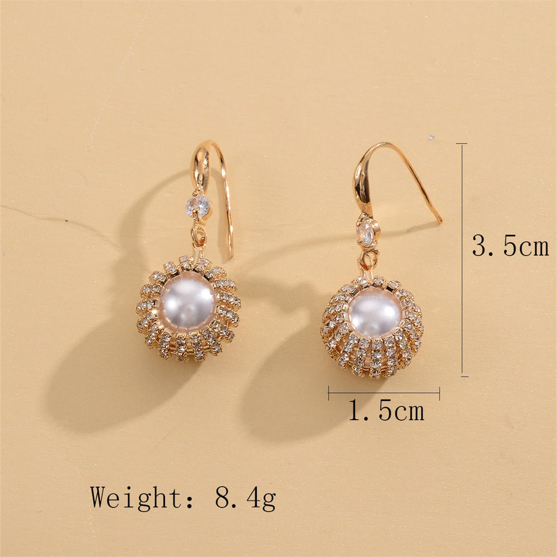 1 Pair Elegant Vacation Shiny Irregular Bow Knot Plating Inlay Copper Freshwater Pearl Zircon Drop Earrings