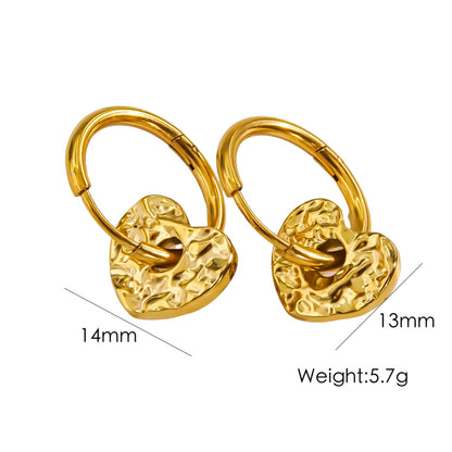 1 Pair IG Style Y2K Simple Style Star Heart Shape Flower Plating Stainless Steel Earrings