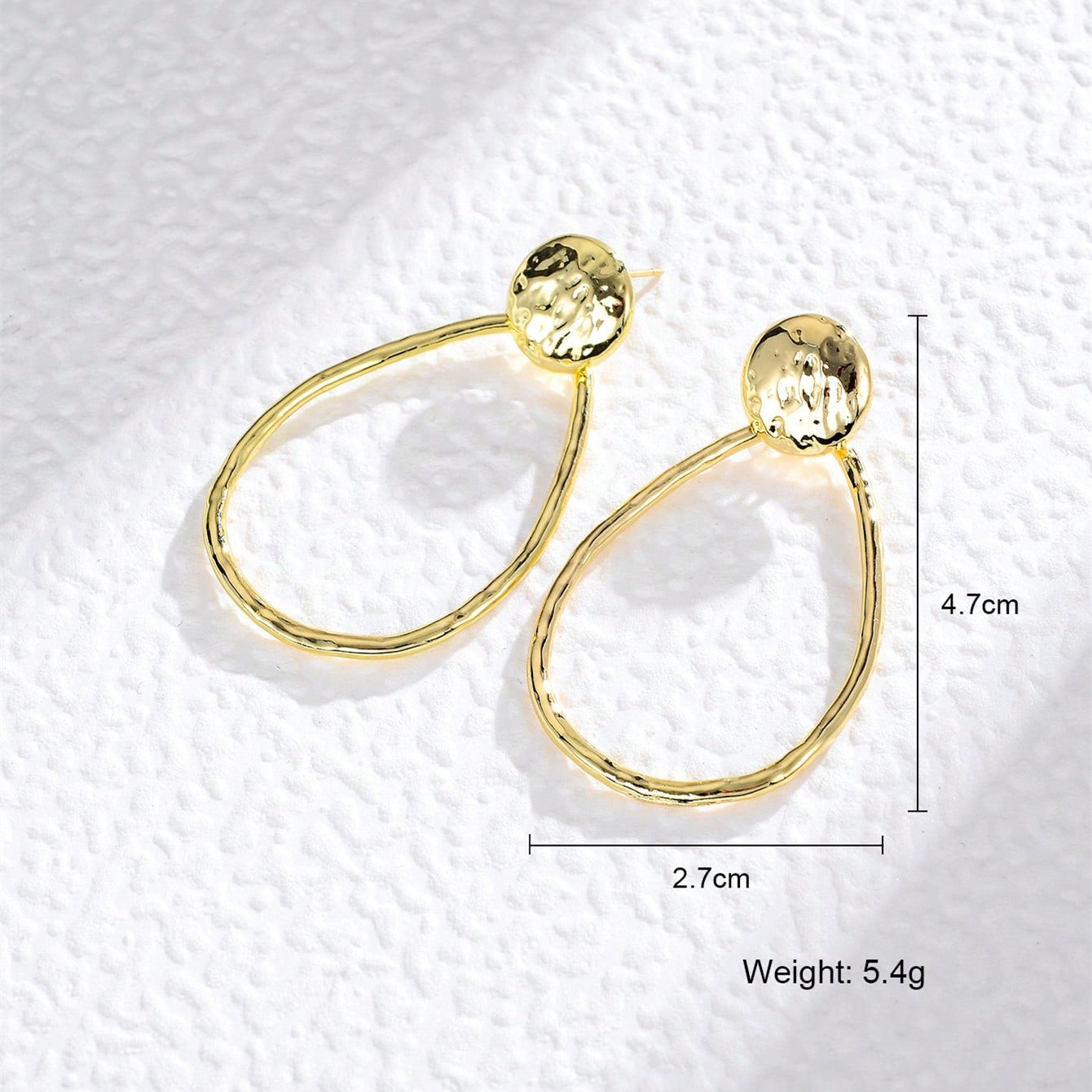 1 Pair Simple Style Solid Color Circle Water Droplets Plating Copper Drop Earrings