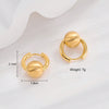 1 Pair Simple Style Solid Color Circle Water Droplets Plating Copper Drop Earrings